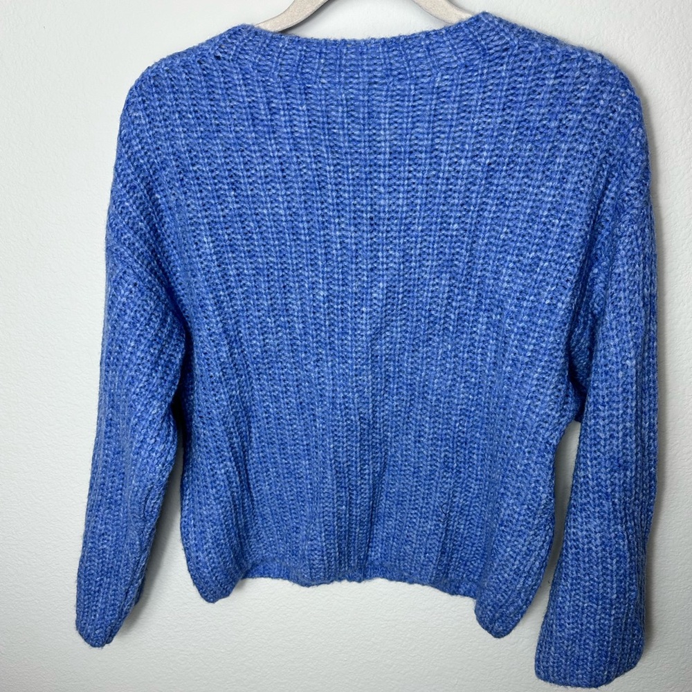 Holebrook Sweden Cajsa Wool Blend Sweater Blue Small Quiet Luxury - Picture 3 of 4